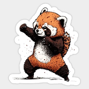 Battle Ready Red Panda Sticker